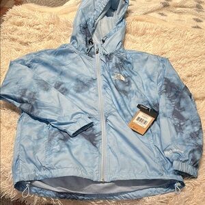 The North Face Blue Hooded Raincoat Lightweight Water-Resistant